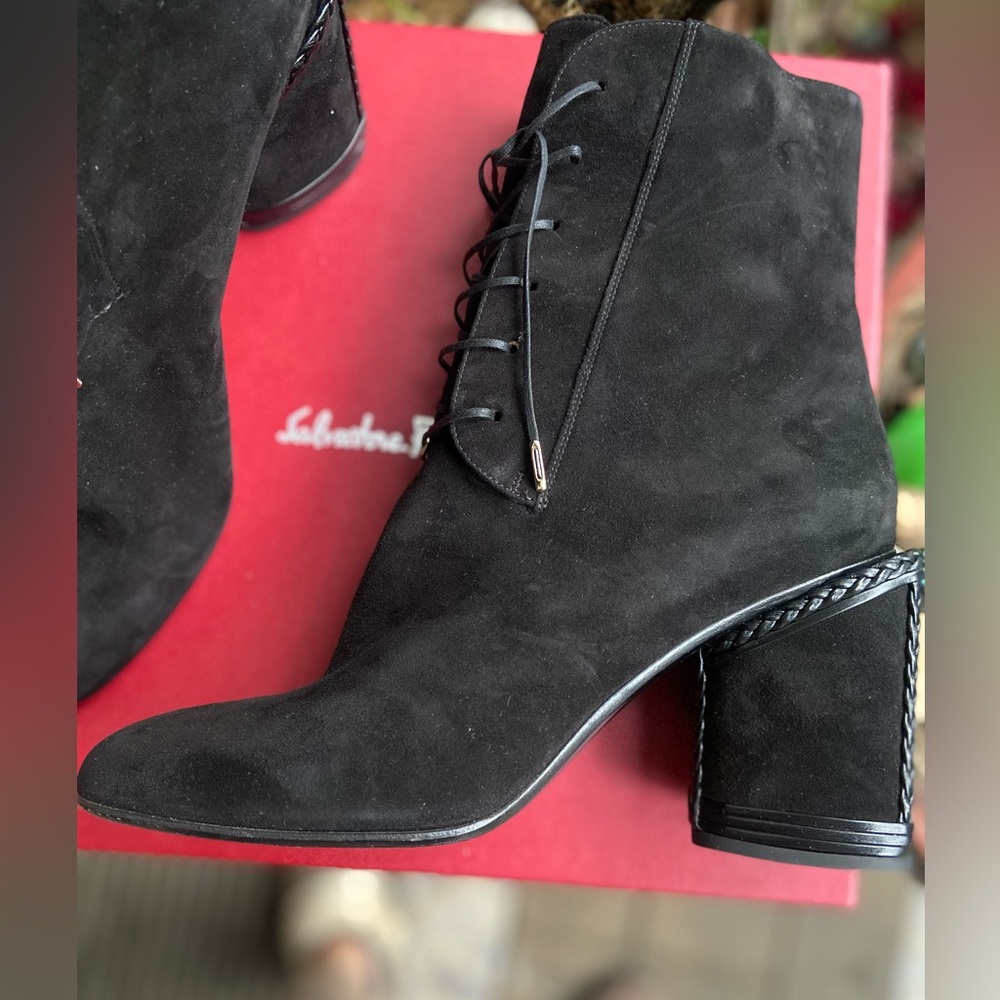 Salvatore Ferragamo
Chana Suede Ankle Boots. Size 9 1/2 C. Like new.
